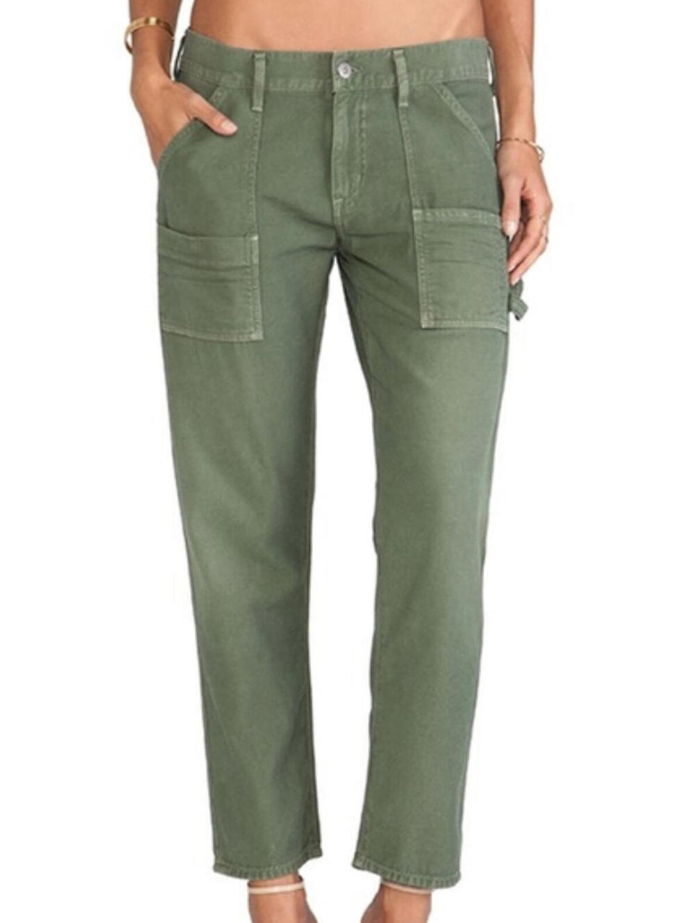 Citizen's of Humanity Leah Cargo Green Jeans Women's Size 28